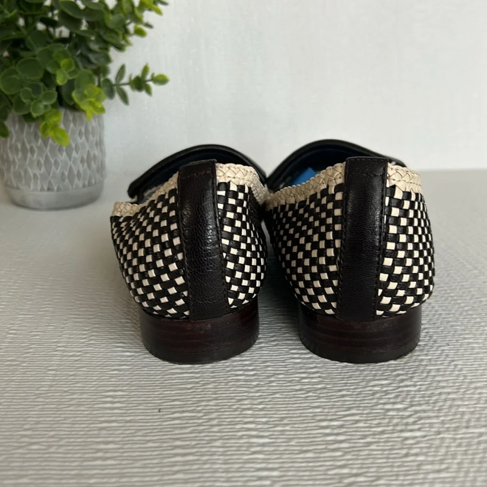Tory Burch Black and Cream Checkered Flats - Picture 5 of 16